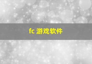 fc 游戏软件